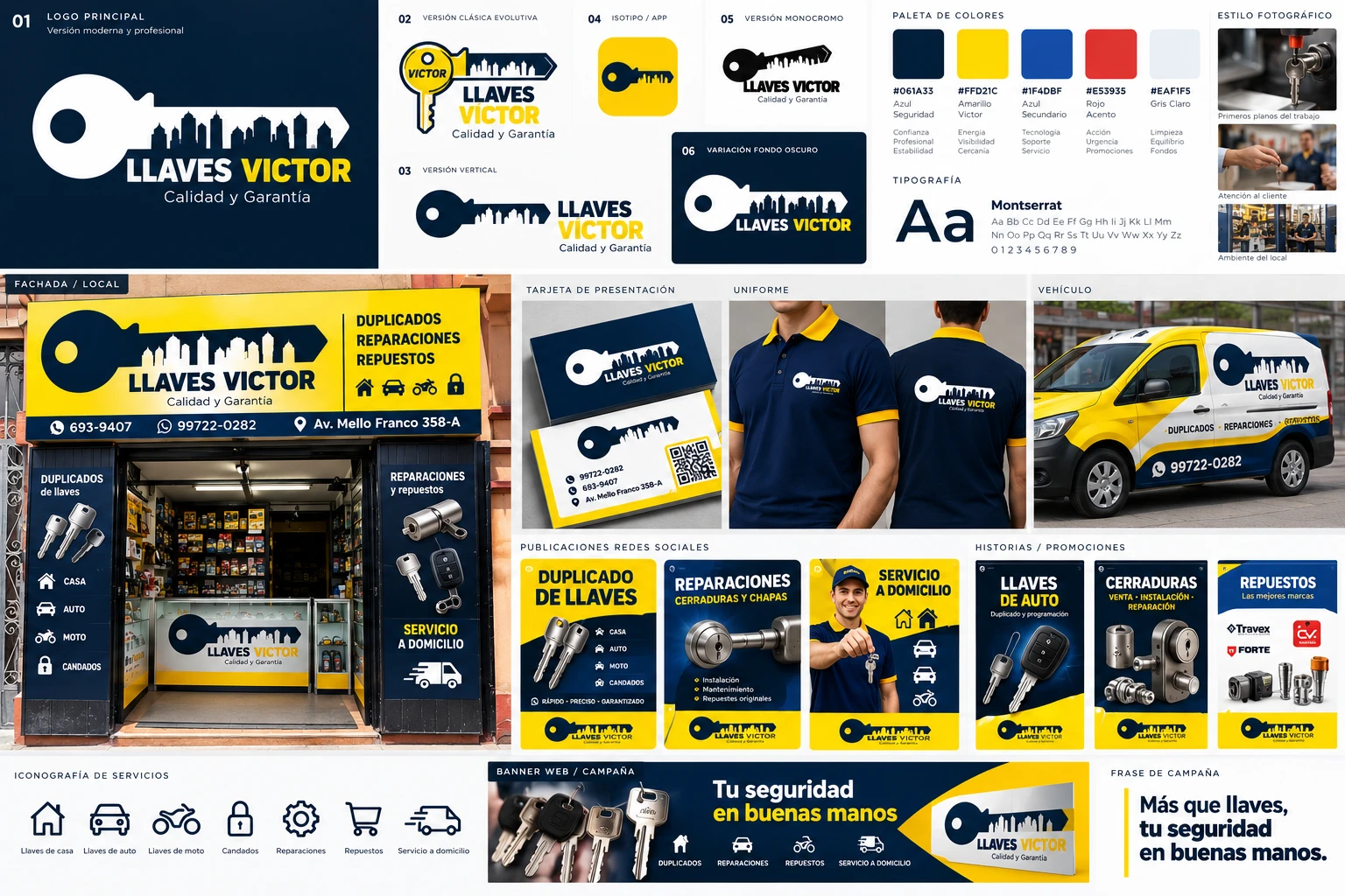 Llaves Víctor — rebranding y dirección de arte